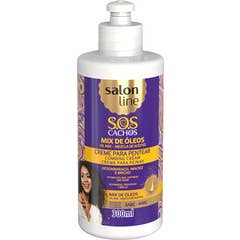 Salon Line SOS Cachos Crème Peignante Mélange d'Huiles 300ml
