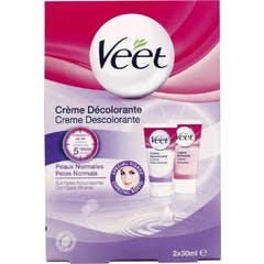 Veet Crème Décolorante Peaux Normales Visage 2X30ml