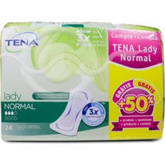 Tena Discreet Serviettes Absorbant d'Urine Léger Normal 24 + 12 uds