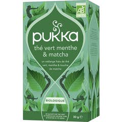 Pukka Thé Vert Menthe & Matcha Bio 20 Sachets