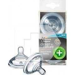 Tétine Tommee silicone moyen débit 2 pcs
