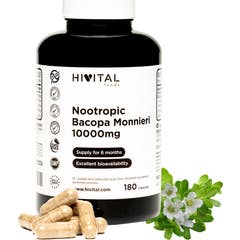HIVITAL Nootrópico Bacopa Monnieri 10000 mg 180 cáps