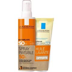 La Roche Posay Anthelios Spray Invisible SPF50+ Avec Parfum 200ml + Lipikar Huile Lavante AP+ 100ml