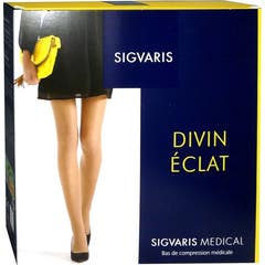 Sigvaris C2 Divin Éclat Bas Autofix PO Nude NS 1 Paire