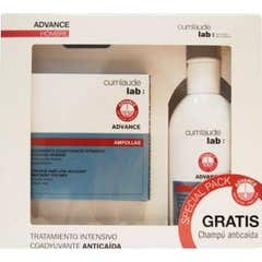 Cumlaude Advance Traitement Chute de cheveux pour hommes 15 ampoules + Shampooing Chute de cheveux 200ml