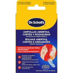 Scholl Pansements Ampoules Ouvertes Coupures Égratignures 6 Unités