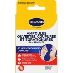 Scholl Pansements Ampoules Ouvertes Coupures Égratignures 6 Unités