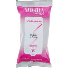 Saugella Poligyn 15 Lingettes Nettoyantes