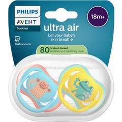 Philips Avent Eco UltAir Sucettes 18M+ Deco Bleu Jaune 2uts