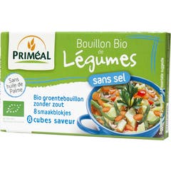 Priméal Cubito Caldo Verduras Sin Sal Bio 8x9g