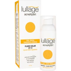 Lullage Acnexpert Écran solaire SPF50+ action séborégulatrice de sébum 50ml