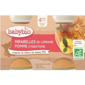 Babybio Mirabelle/Pomme 2X130g