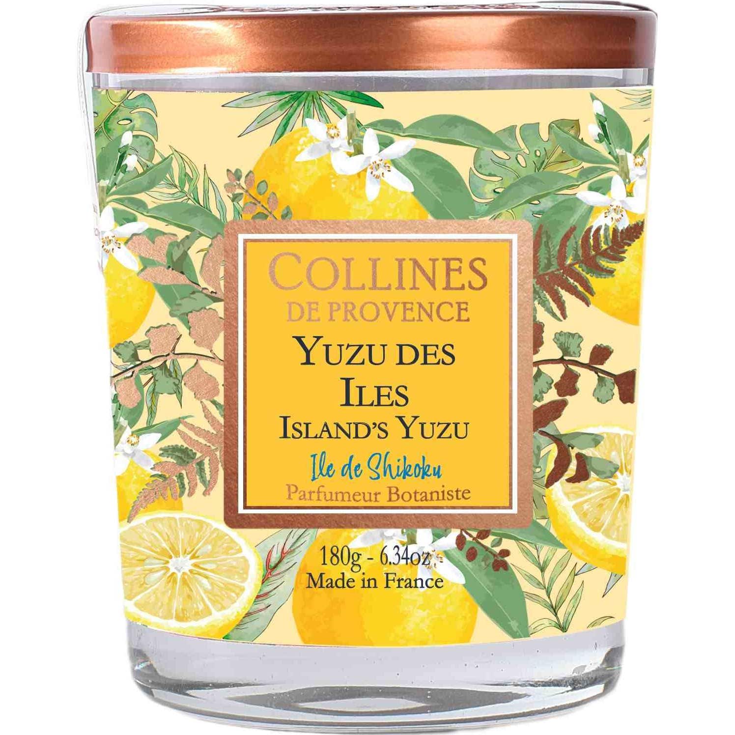 Collines de Provence Bougie Parfumé Yuzu de Iles 180g
