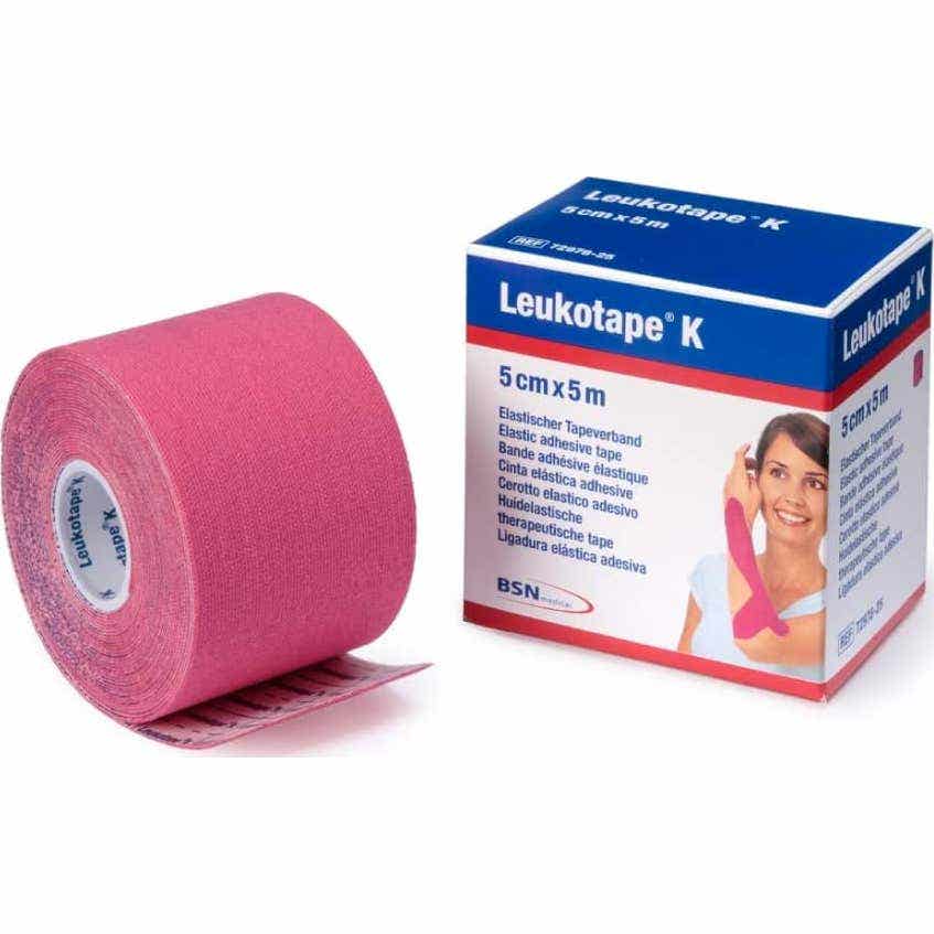 BSN Medical Bande Adhesive Elastique Leukotape K Rose 5cmx5cm