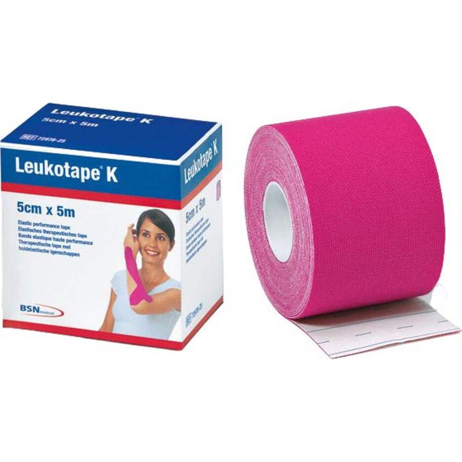 BSN Medical Bande Adhesive Elastique Leukotape K Rose 5cmx5cm