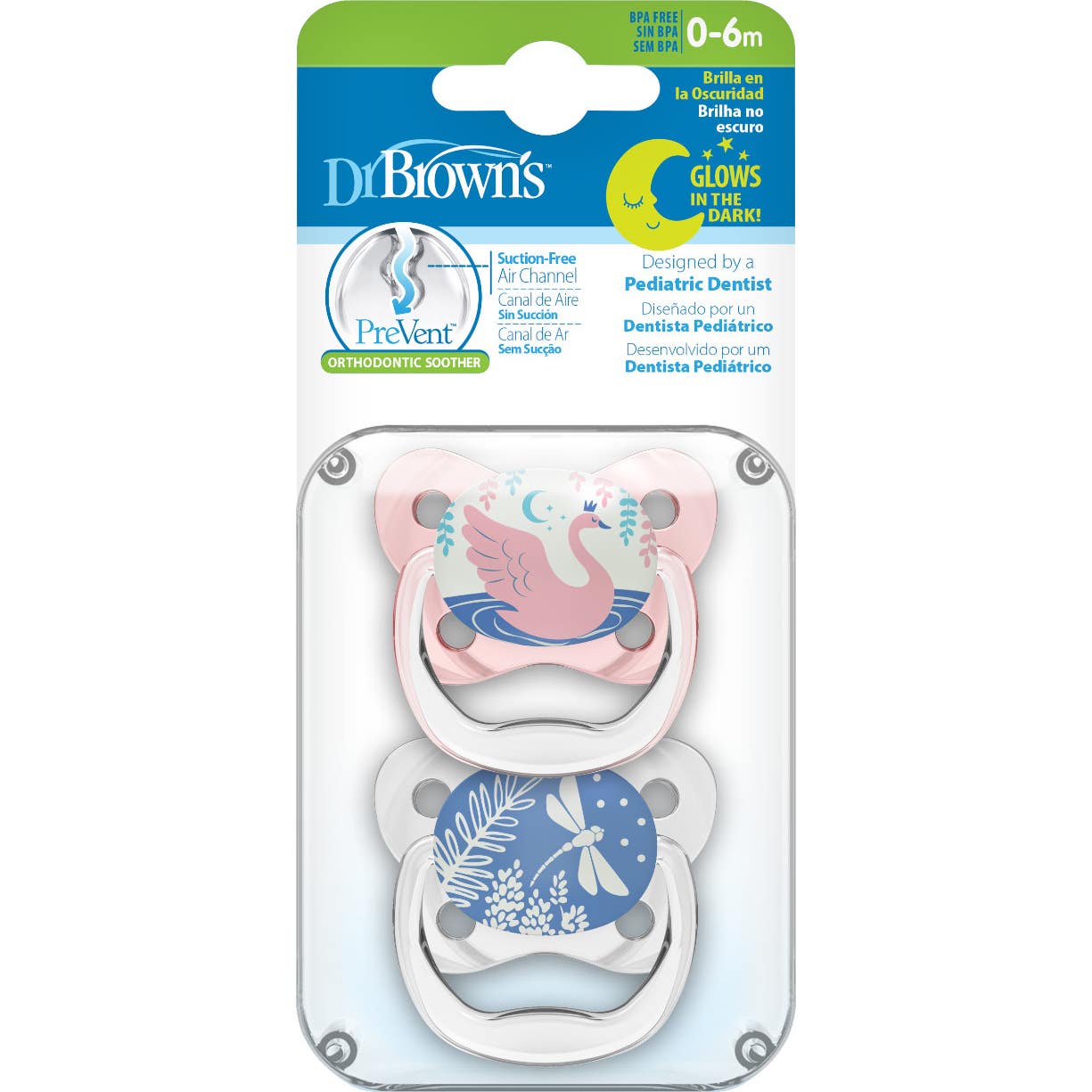 Dr Brown's Prevent Biberon Silicone Nuit 0-6M 2uts