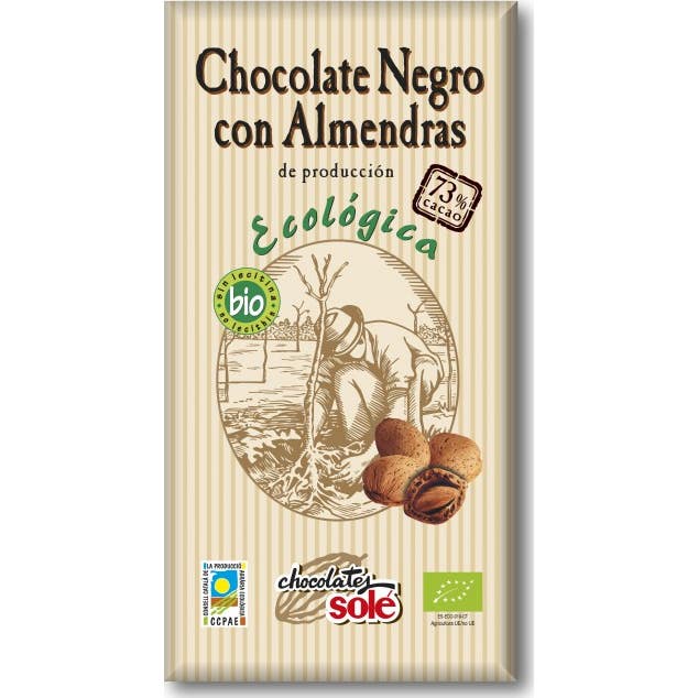Chocolates Sole Chocolat Bitter 73% Cacao aux Amandes 150g