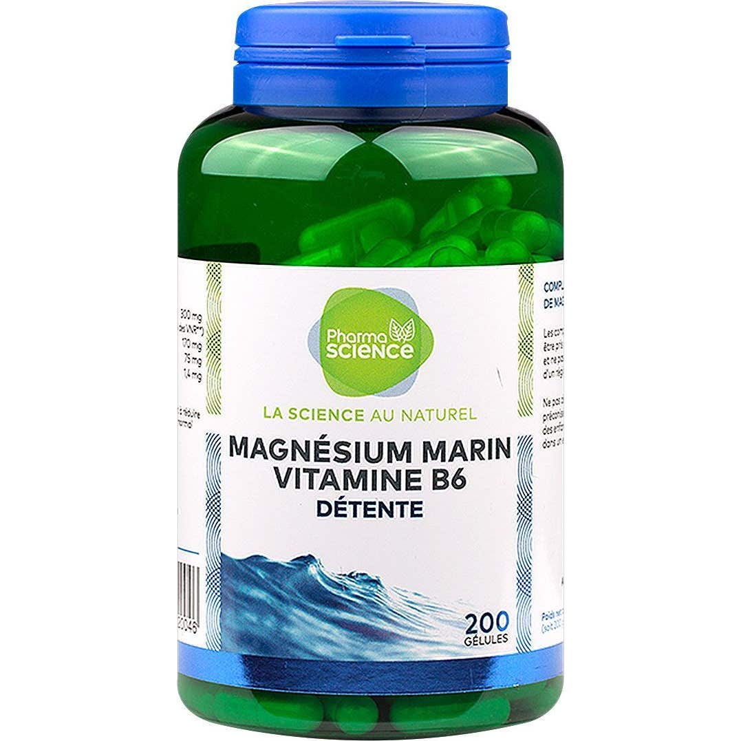 Pharmascience Magnésium Marin + Vitamine B6 200 gélules
