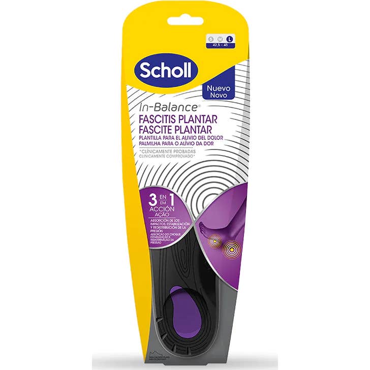 Scholl In-Balance Semelles Anti-Douleurs L 42,5-45 1 Paire