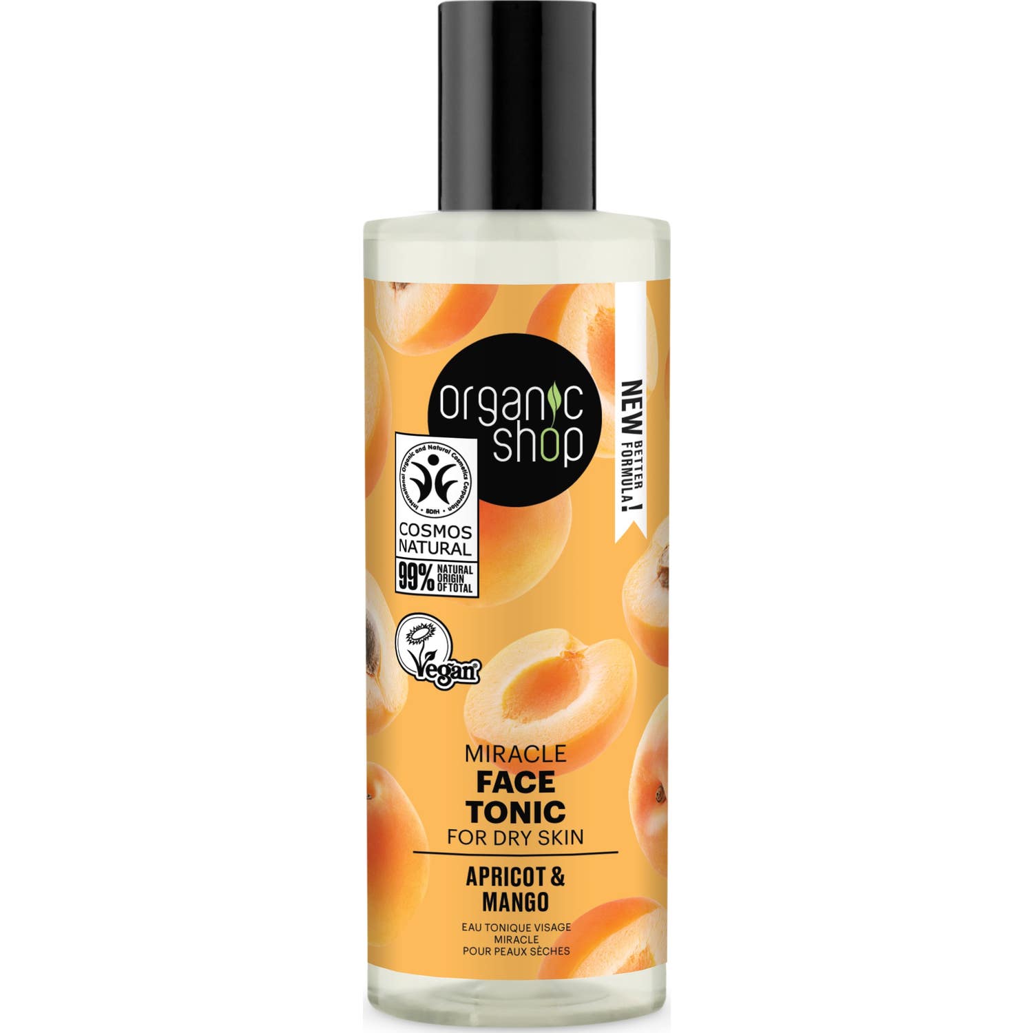 Organic Shop Tonique Miracle Visage pour Peau Sèche Abricot Bio 150ml