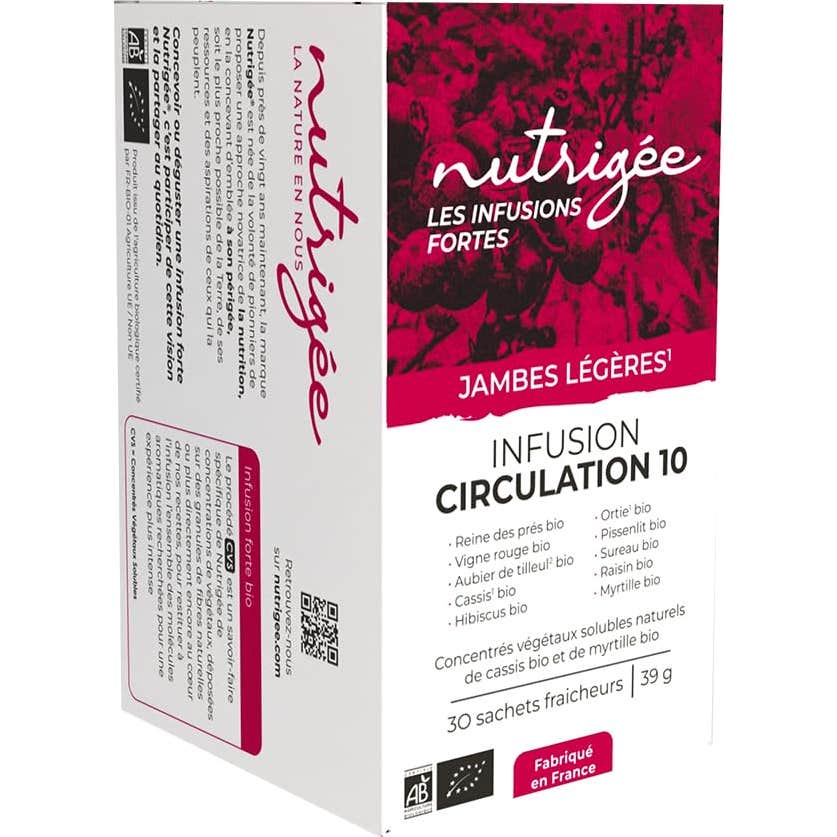 Nutrigee Infusion Circulation 10 Jambes Légères 30 sachets