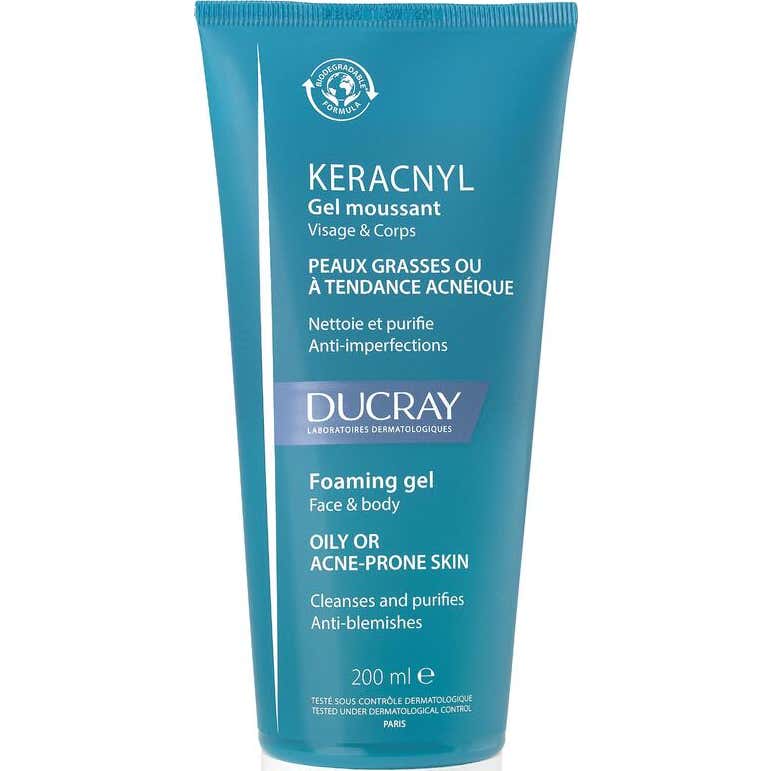 Ducray Keracnyl Gel Moussant Visage et Corps 200ml