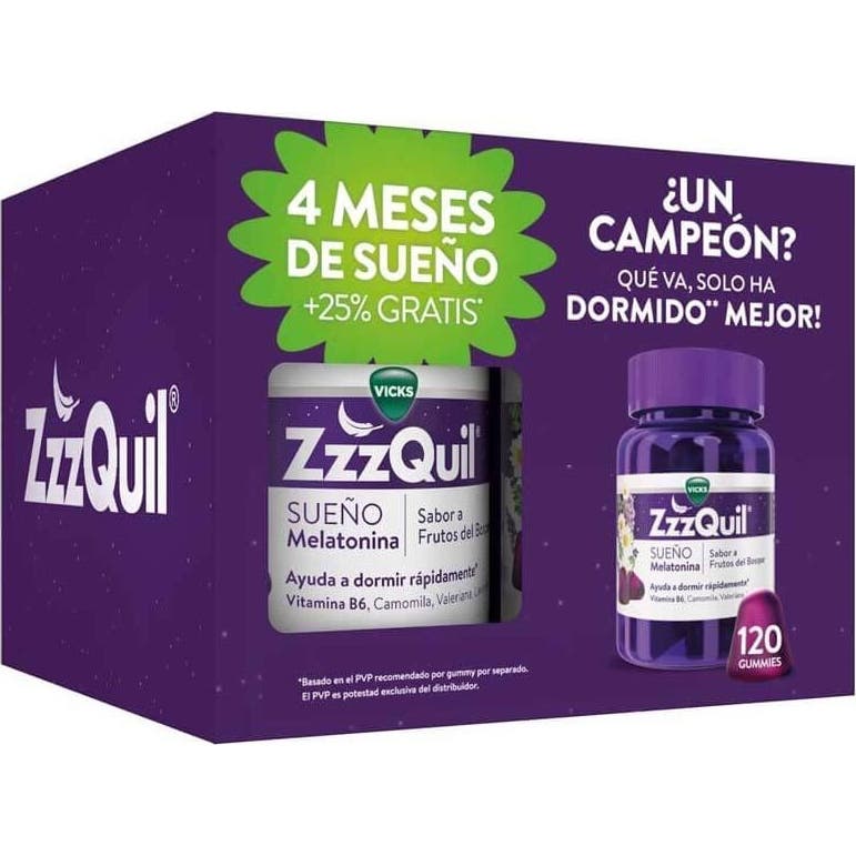 ZzzQuil Sommeil Mélatonine 120 Gummies