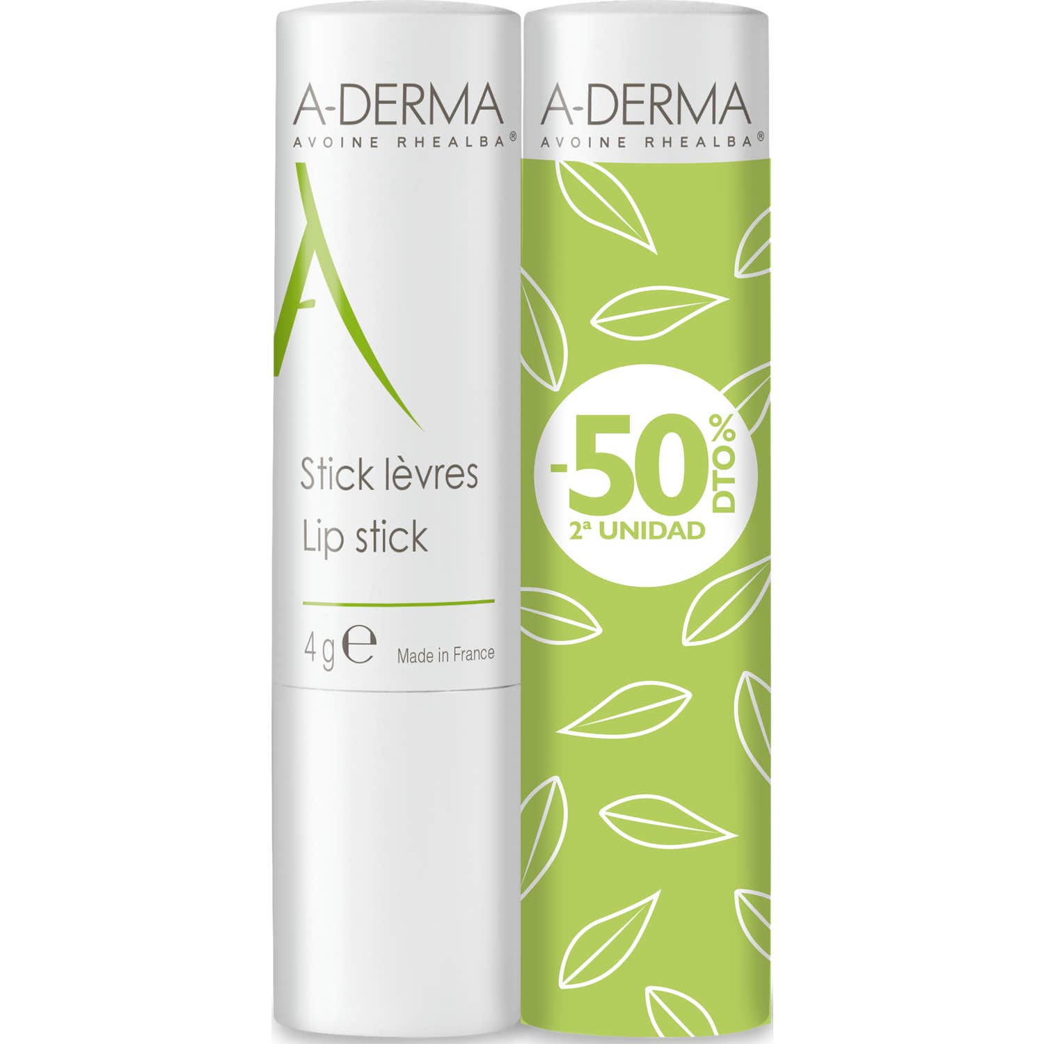 Aderma Stick Lèvres 4g lot de 2