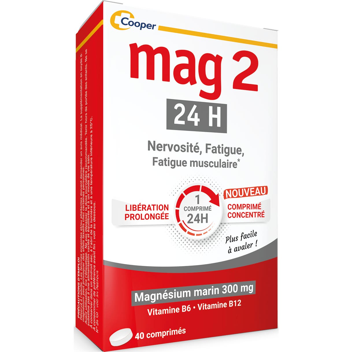Mag 2 24H Magnésium Marin 40 Comprimés