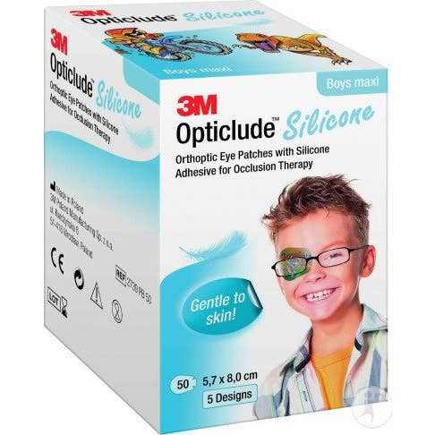 3M Opticlude Pansements Orthoptiques En Silicone Garçon Maxi 50 Unités