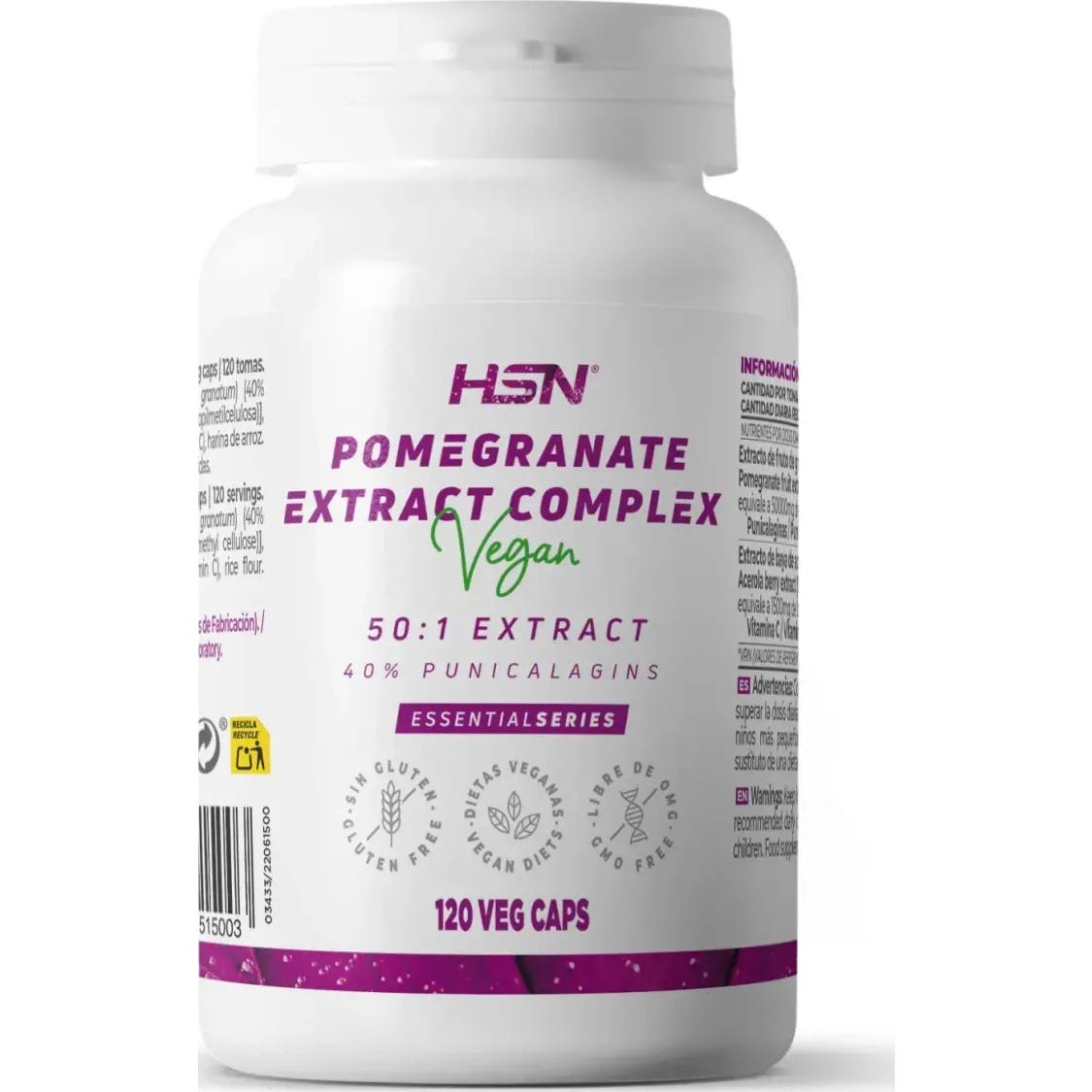 Hsn Extracto De Granada Complex 50:1 120Vcaps 500Mg