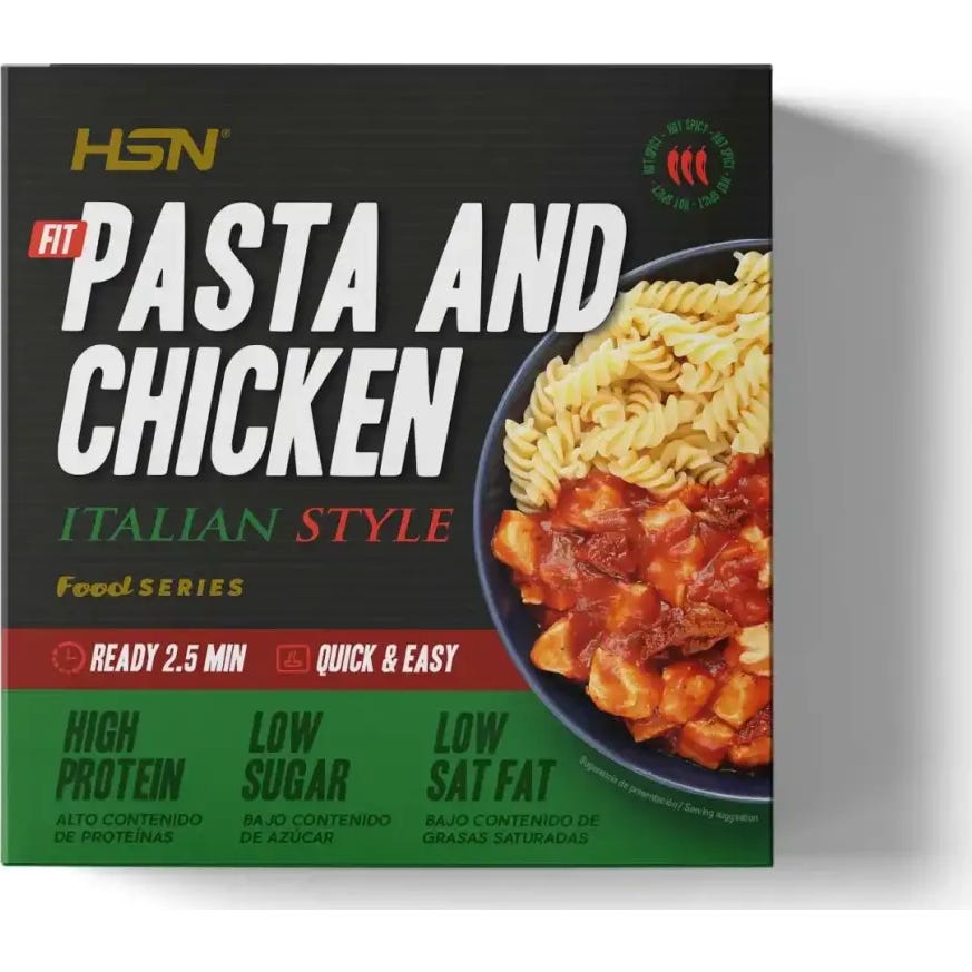 Hsn Plato Preparado Estilo Fit Pasta Con Pollo En Salsa Estilo Italiana 420G