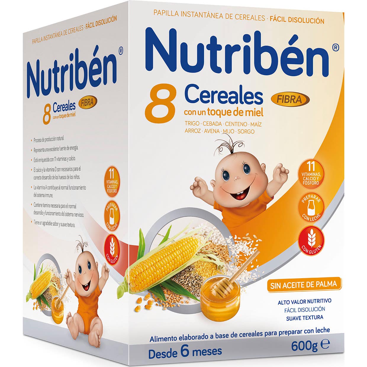 Nutribén™ 8 cereales miel miel fibra 600g