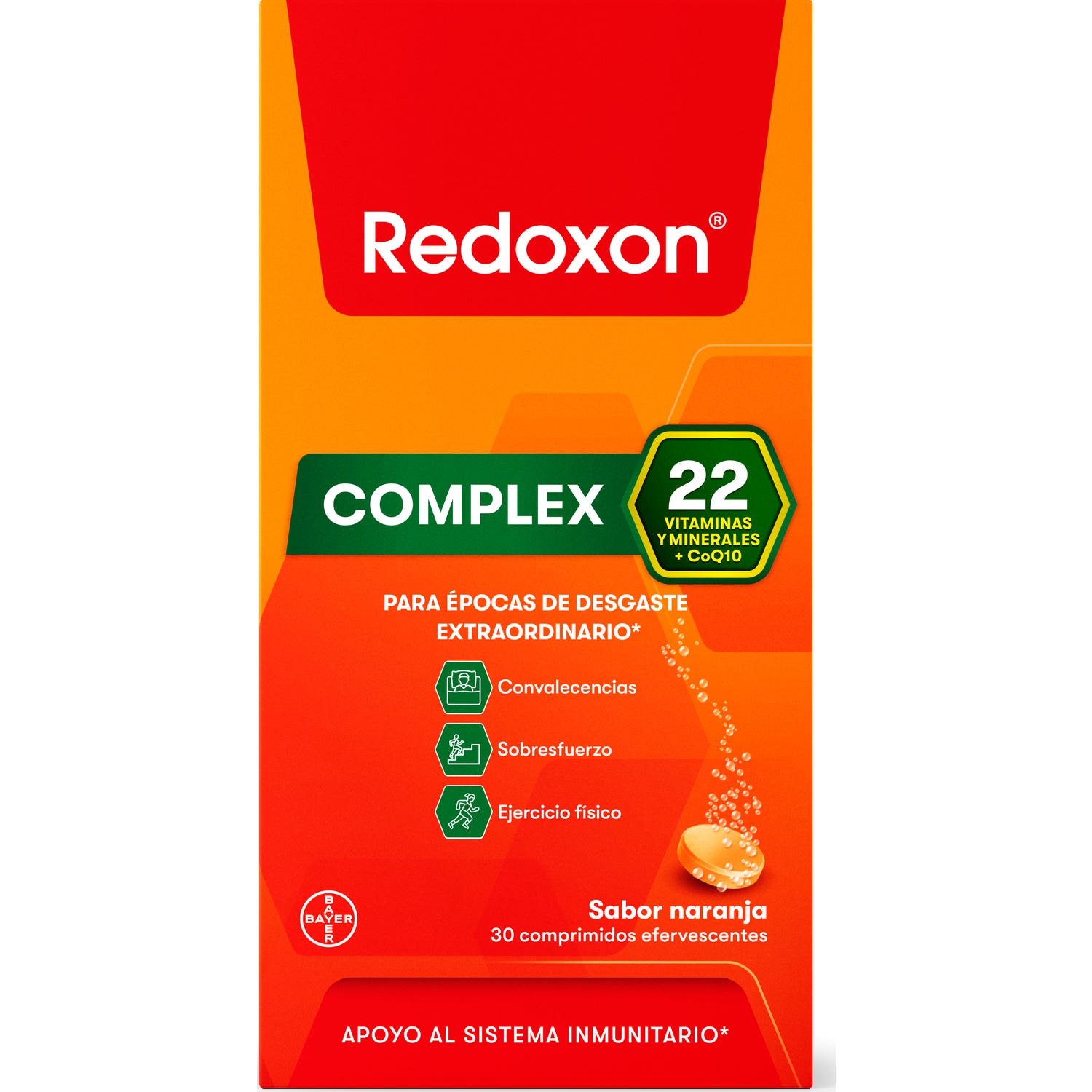 Bayer Redoxon® Complex Orange effervescent30 comprimés