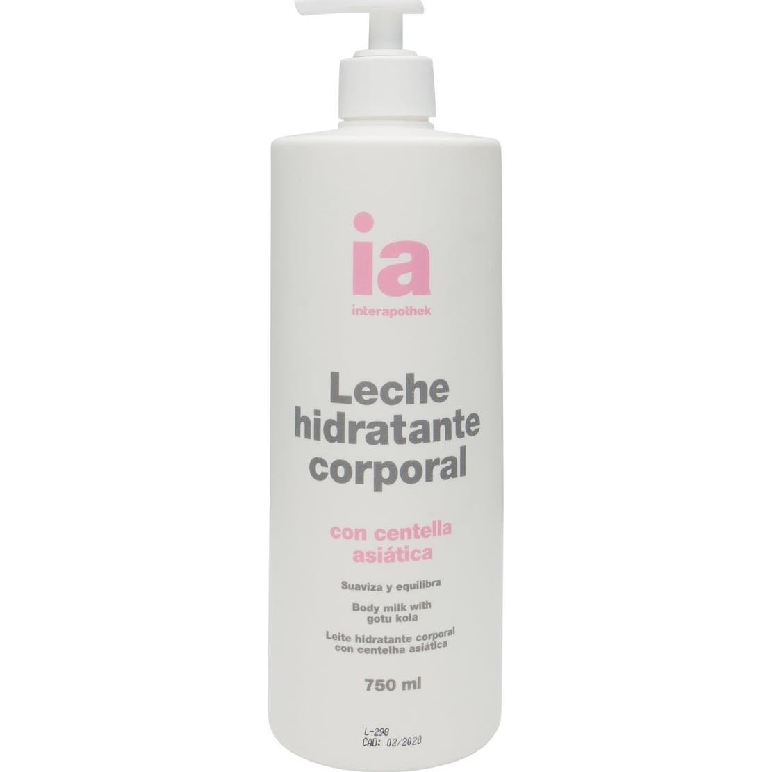 Interapothek Lait hydratant pour le corps Centella asiatica 750 ml