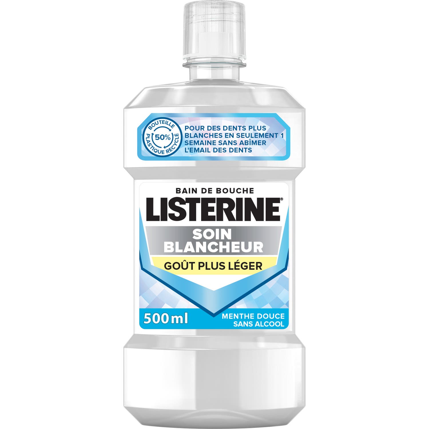 Listerine Soin Blancheur Goût Plus Léger 500ml