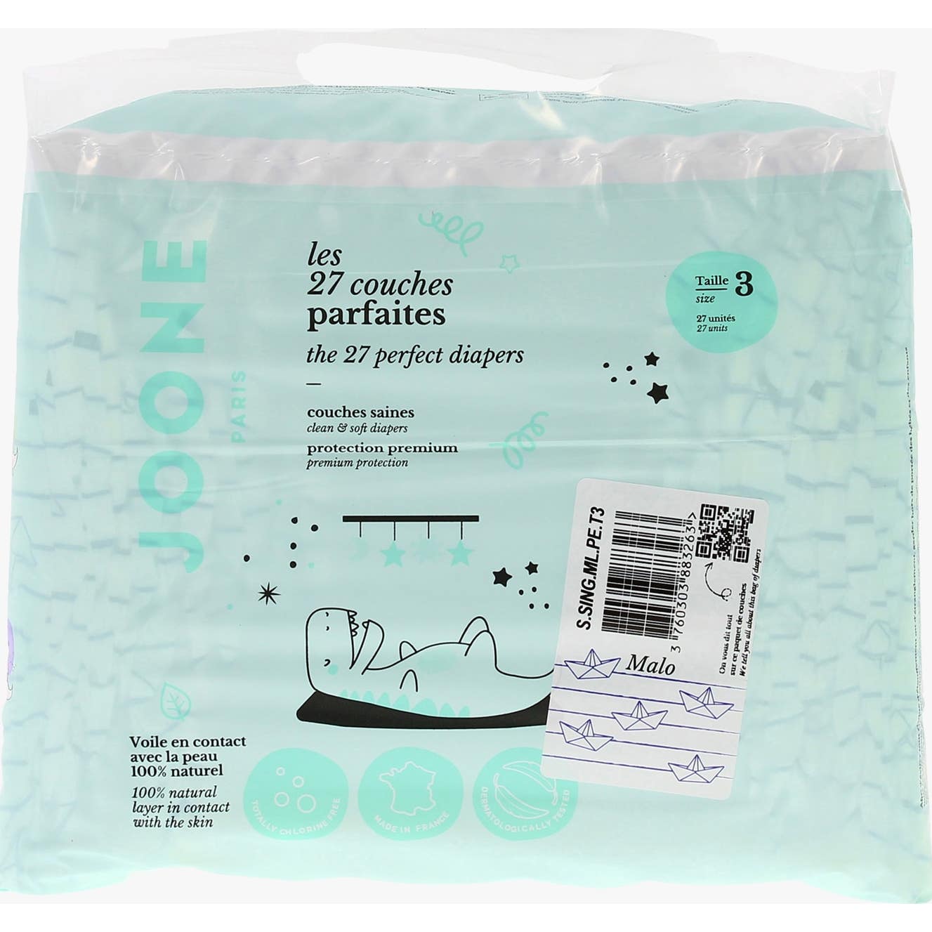 Joone Les Couches Parfaites Taille 3 4-8kg Malo 27 Couches