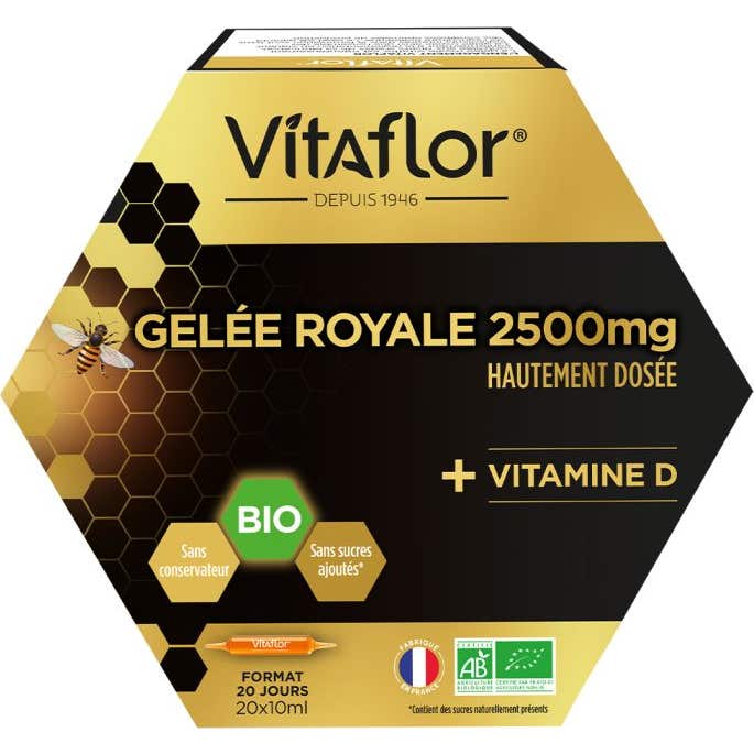 Vitaflor Gelée Royale 2500mg + Vitamine D 20x10ml
