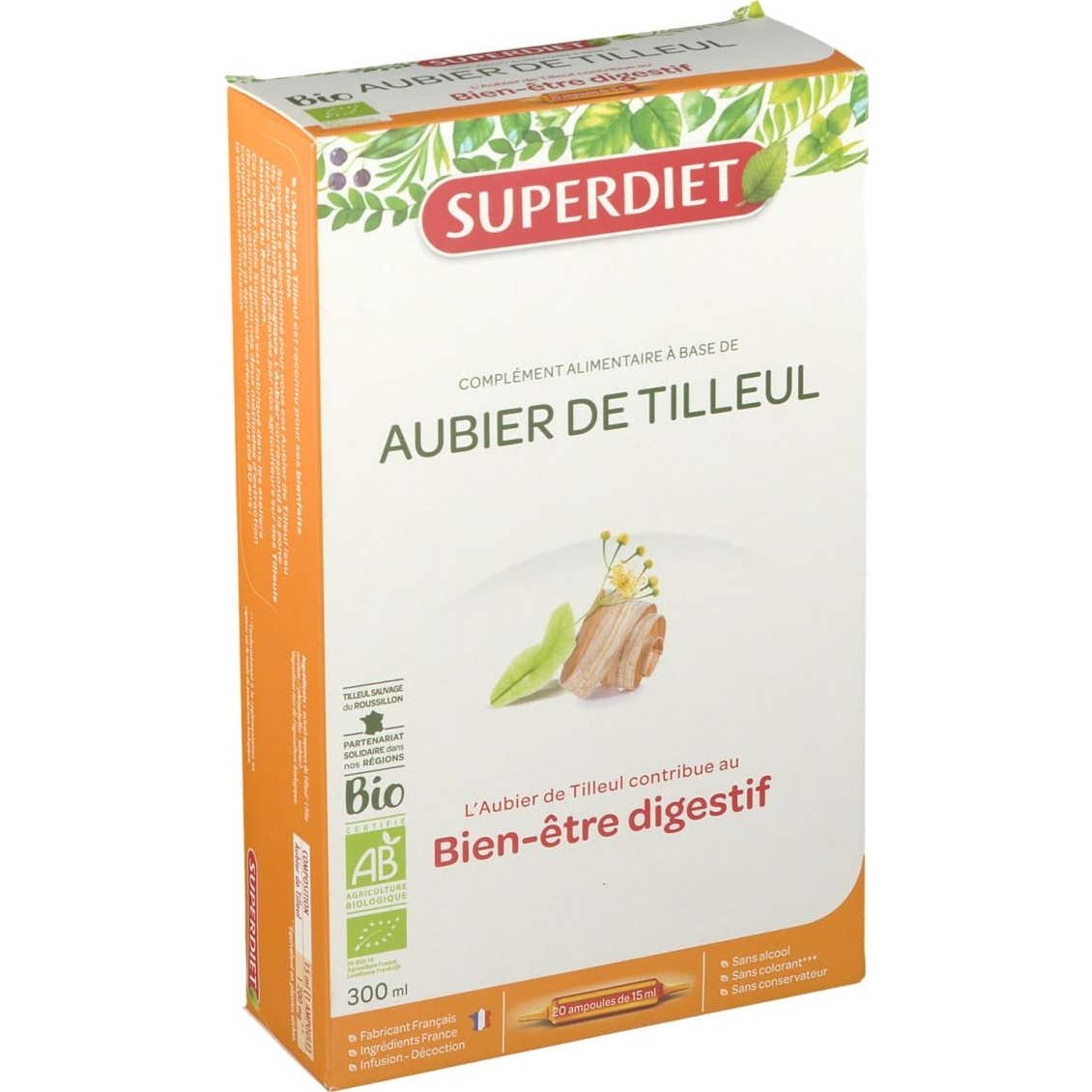Femme Super Diet Aubier De Tilleul Bio Ampoules Taille 20