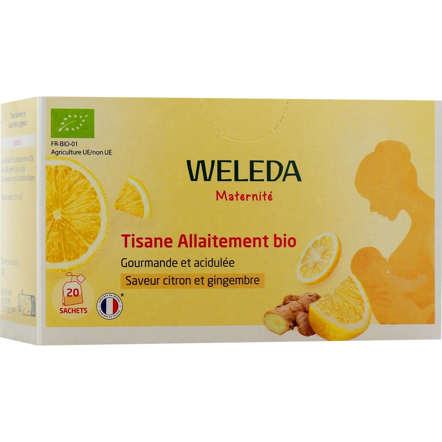 Weleda Tisane Allaitement Bio Citron et Gingembre 20 Sachets