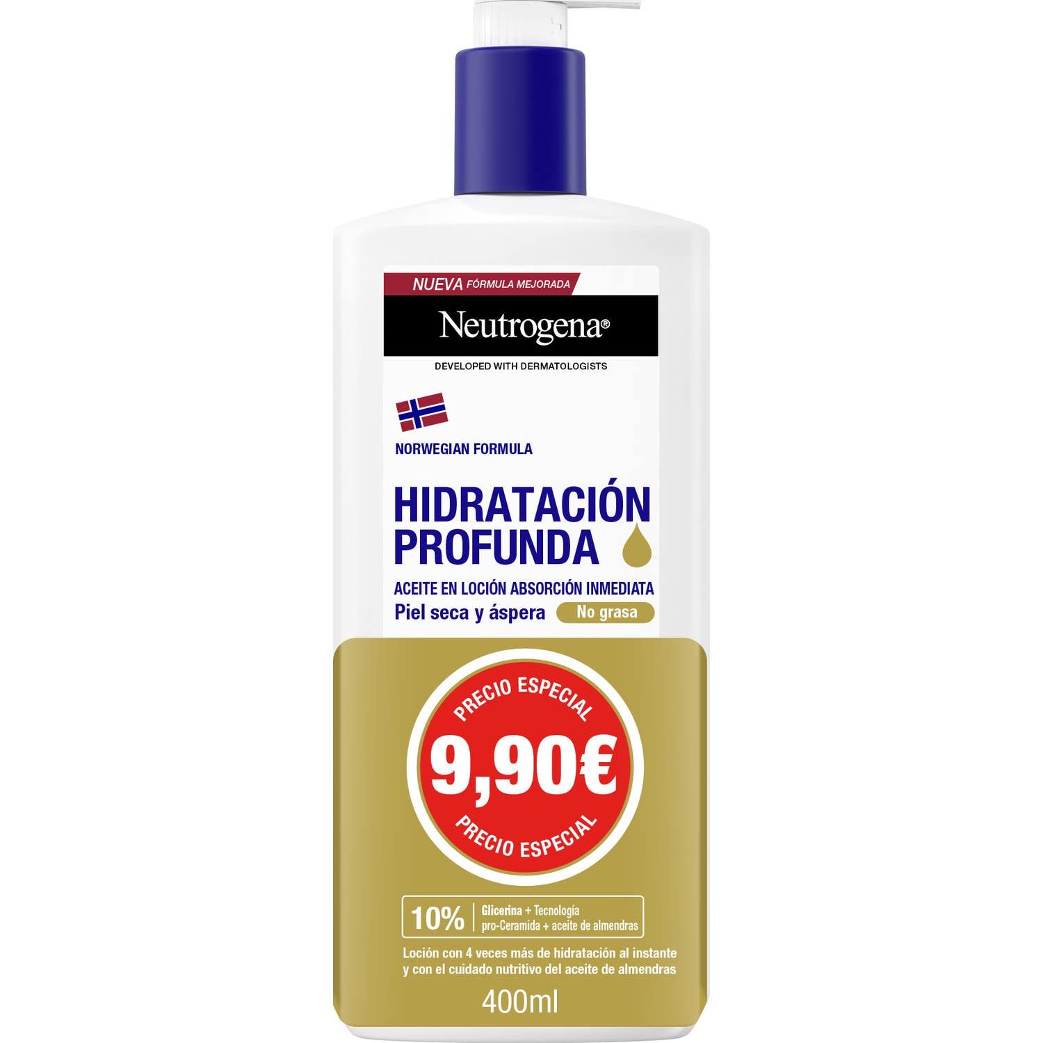 Neutrogena Hydratation Profonde Huile Lotion Non Grasse 400ml