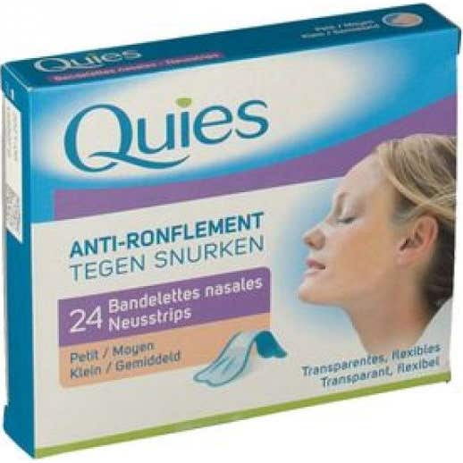 Quies AntiRonflement Petite Taille 24 Bandelettes Nasales