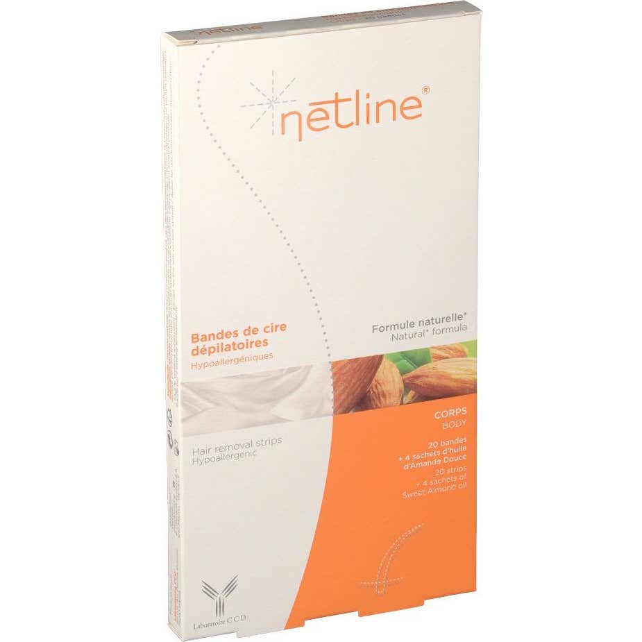 Bioes Netline Bandes De Cires Dépilatoires Corps 20 Bandes