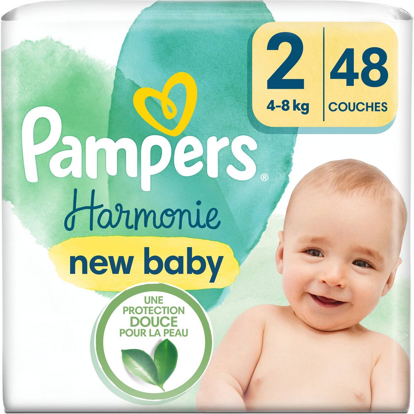 Pampers Couches Harmonie T2 4-8kg 48uts