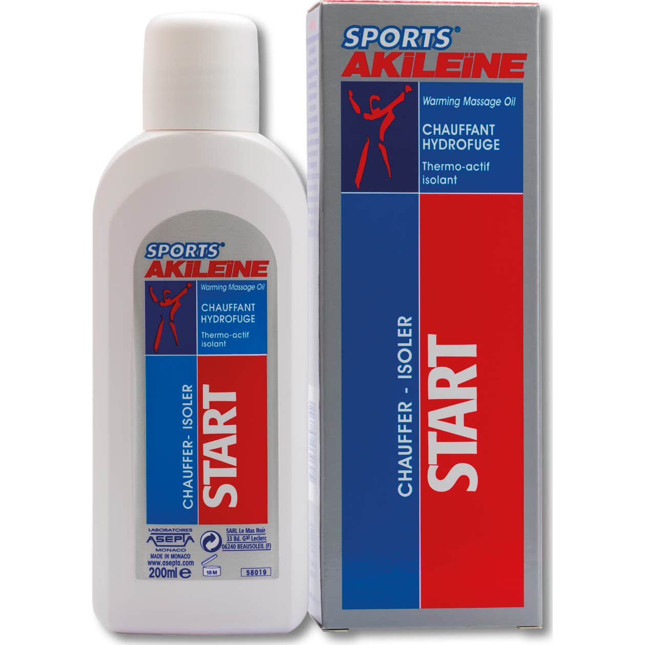 Akileïne Sports Start Huile Chauffante Hydrofuge 200Ml