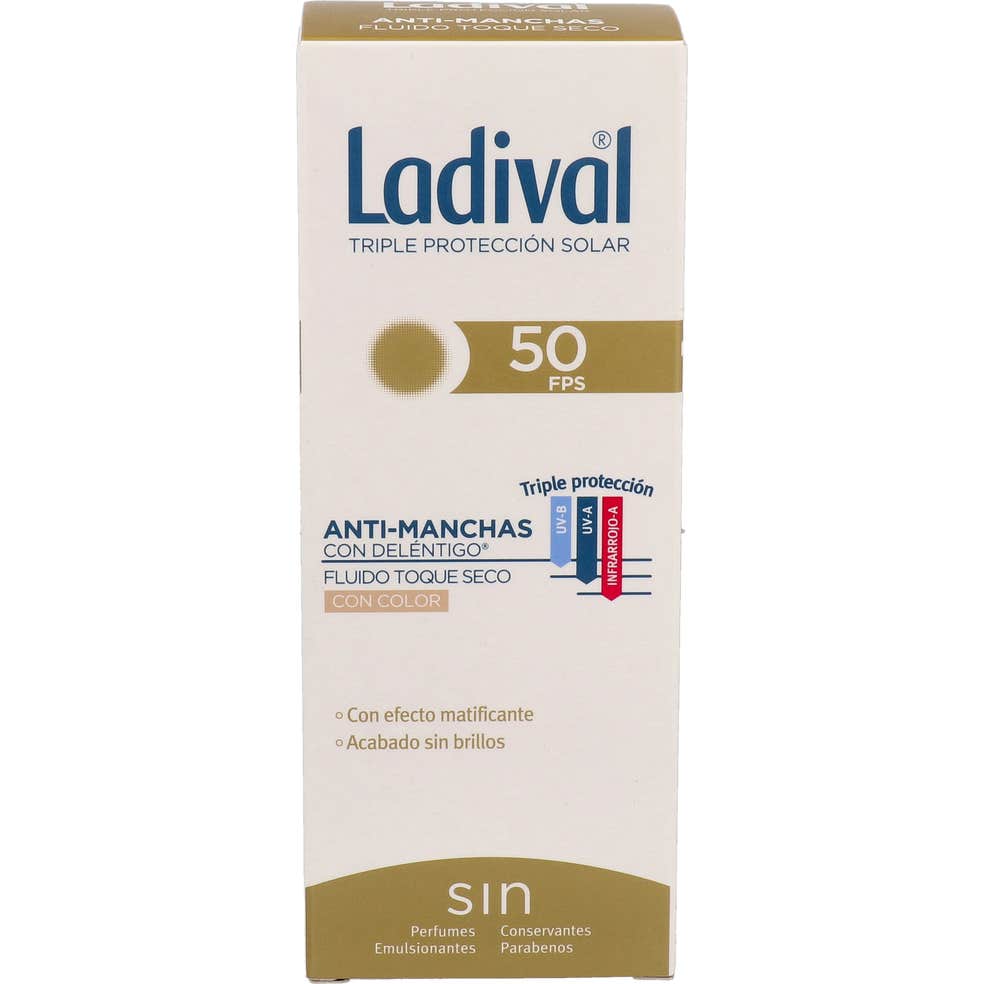 Fluide antitache pour dames avec couleur FPS50+ 50ml