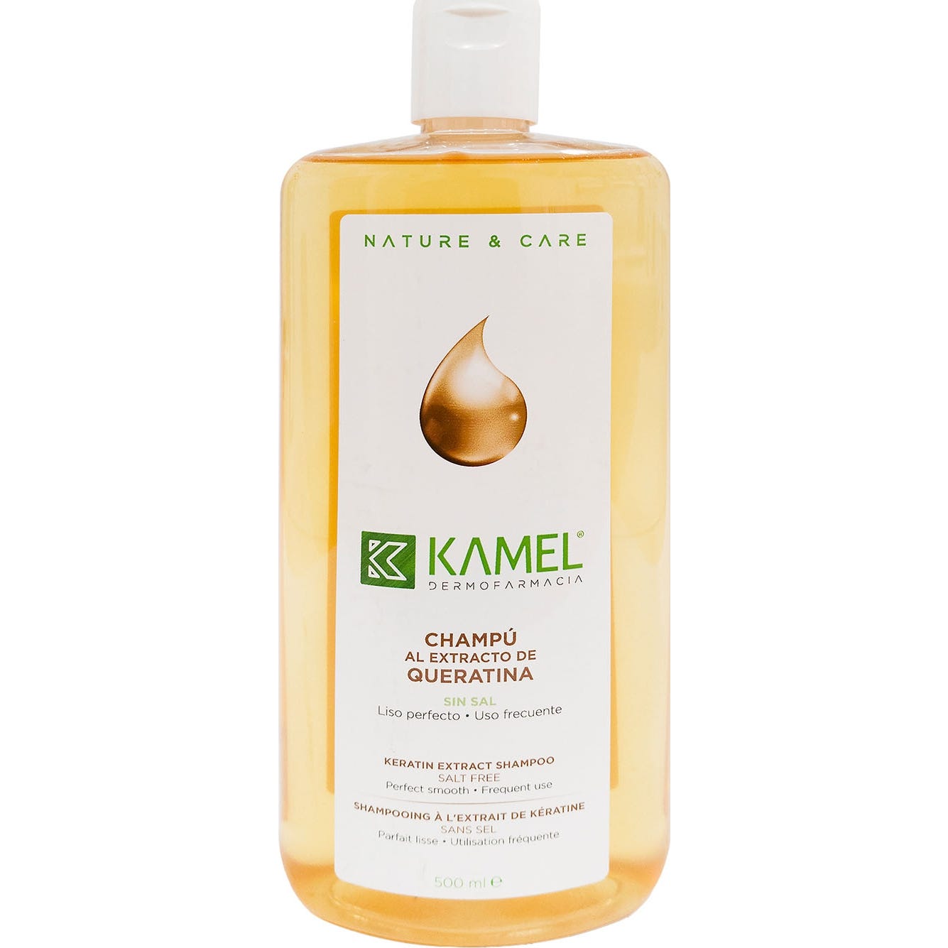 Kamel™ Shampooing Kératine Extrait de Shampooing sans sel 500ml