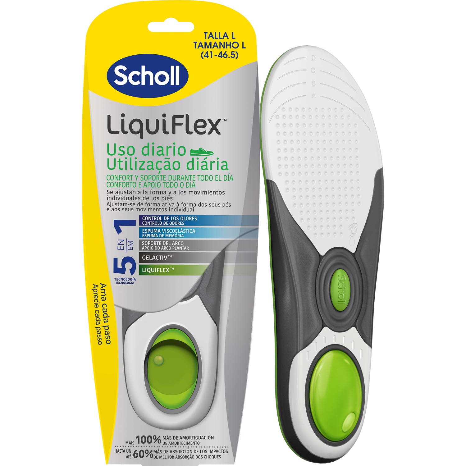 Scholl LiquiFlex Semelles Soutien Quotidien Taille 2 1 Paire