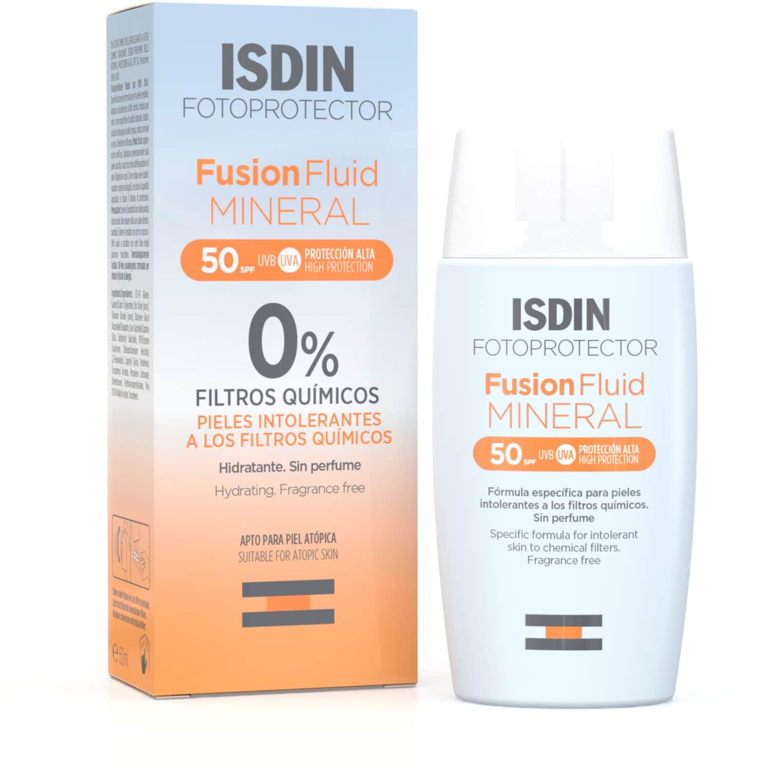 Fotoprotector ISDIN® Fusion Fluid Mineral SPF 50+ 50 ml