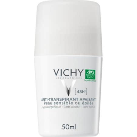 Vichy Déodorant Anti-Transpirant 48h Peau Sensible Ou Épilée Roll-On 50ml